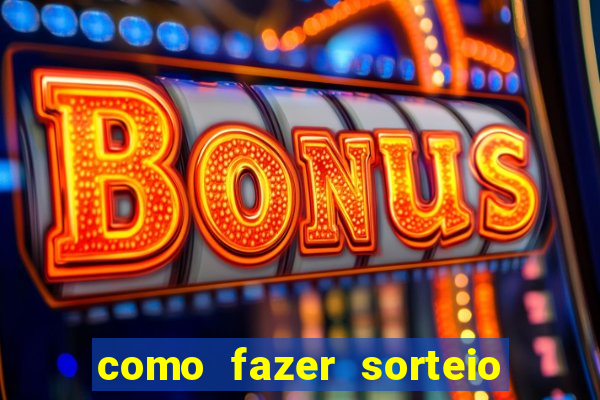 como fazer sorteio de cores online